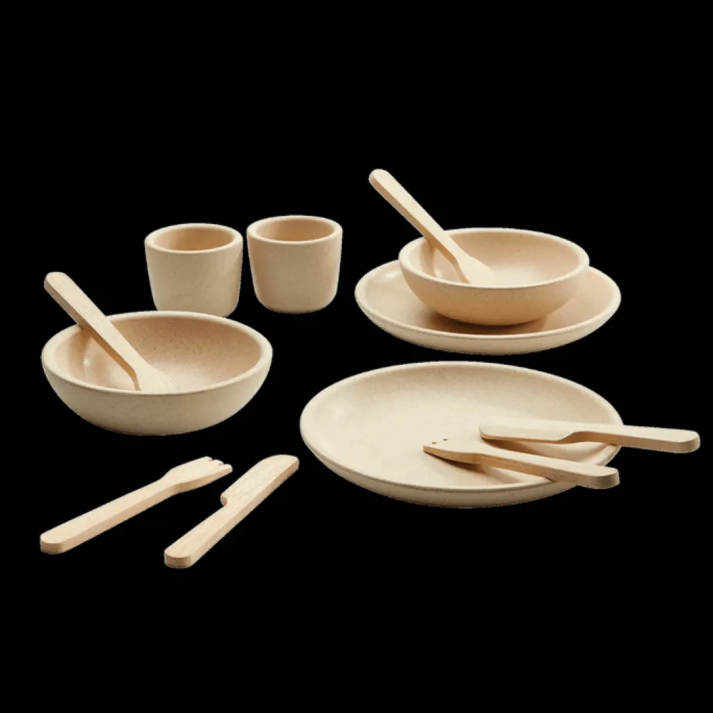 PlanToys tableware set - houten tafelgerei - Online