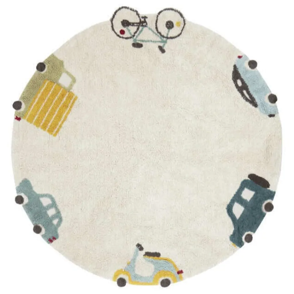 Lorena Canals Tapis lavable - Wheels - Hot