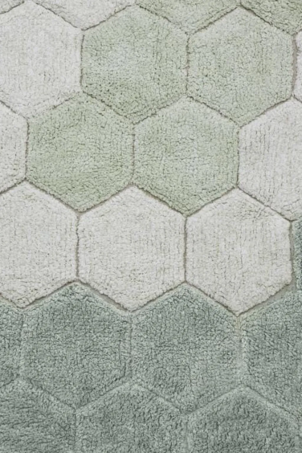 Lorena Canals Tapis rond lavable Honeycomb - Blue Sage - Best