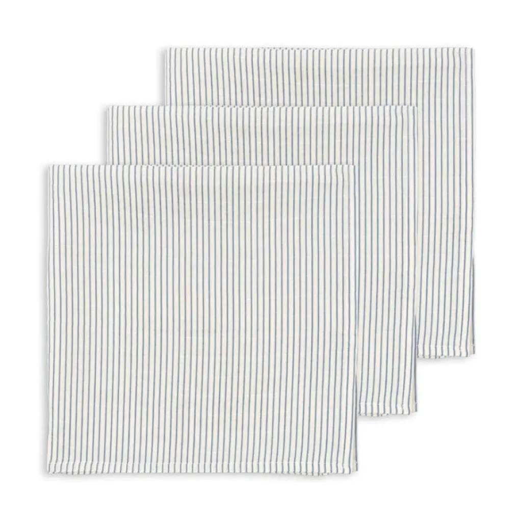 Konges Slojd Tetradoeken 3 pack muslin cloth - Stripe Bluie - New