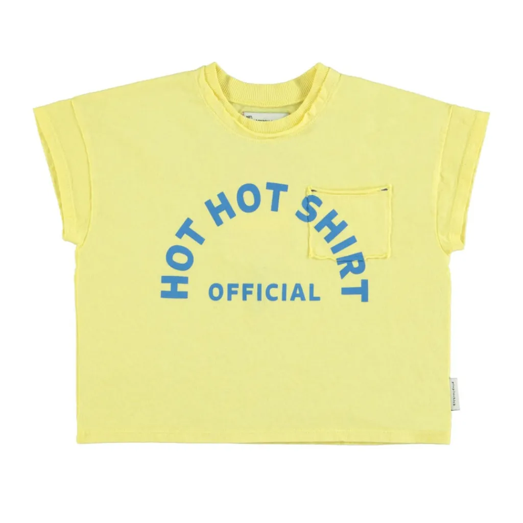 Piupiuchick T-shirt - geel met ijsjesprint - Hot