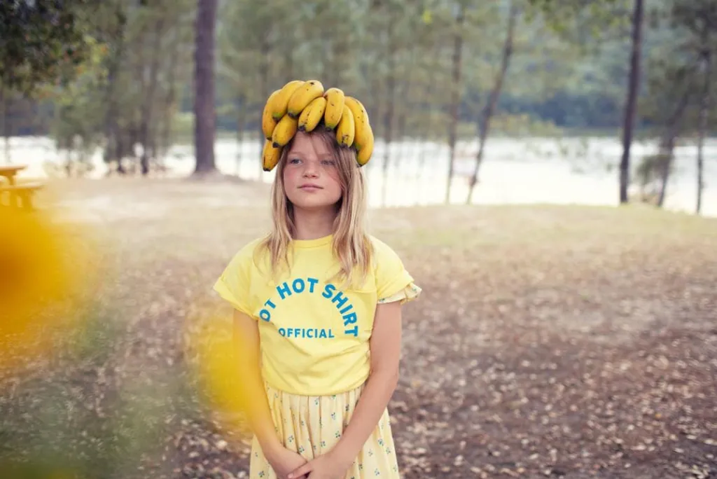 Piupiuchick T-shirt - geel met ijsjesprint - Hot