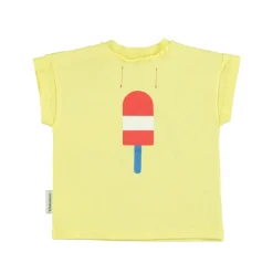 Piupiuchick T-shirt - geel met ijsjesprint - Hot