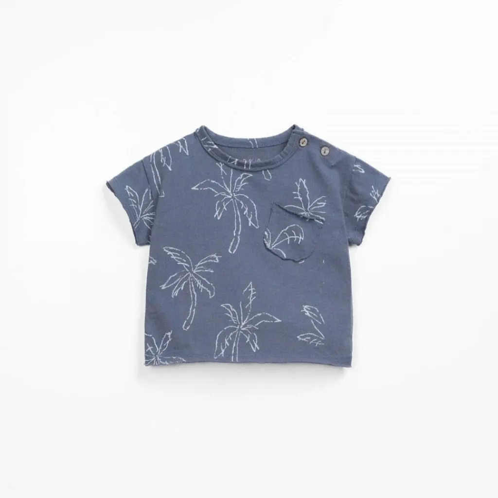 Play Up T-shirt met palmboomprint - Sea - Clearance
