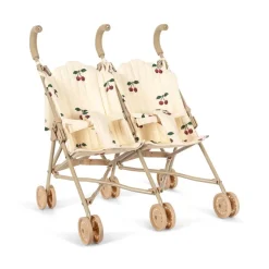 Konges Slojd Twin doll stroller - Ma grande cerise poppenwagen - Clearance