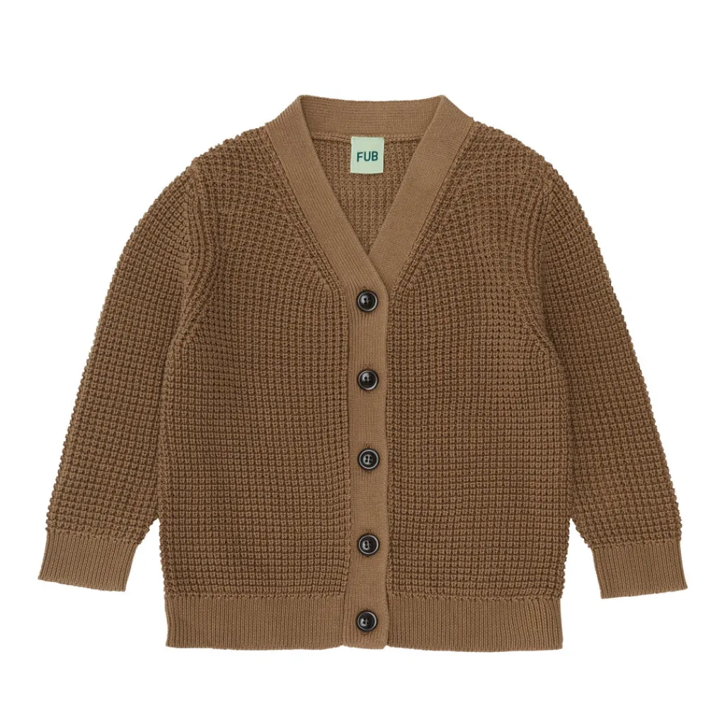 FUB V-neck Cardigan - camel - Best