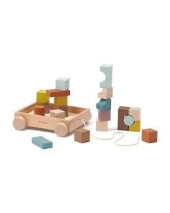 Kid's Concept Wagentje met blokken - Sale
