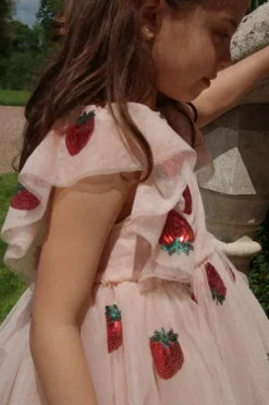 Konges Slojd Yvonne jurk - Strawberry - Clearance