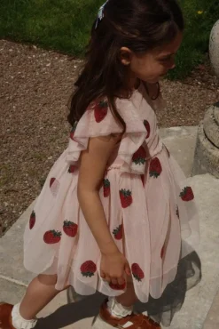 Konges Slojd Yvonne jurk - Strawberry - Clearance