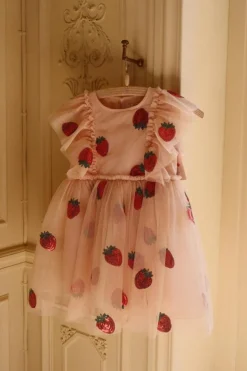 Konges Slojd Yvonne jurk - Strawberry - Clearance
