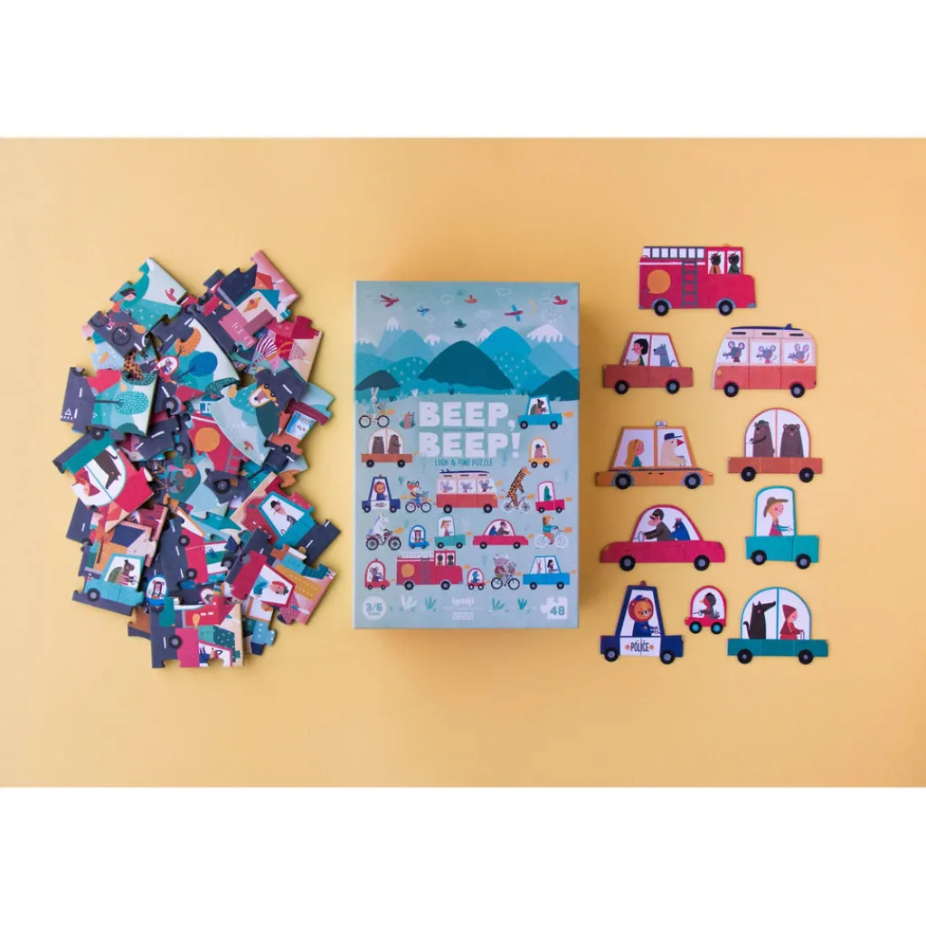 Londji Zoek & vind puzzel Beep! Beep! - 48 stukken - Best