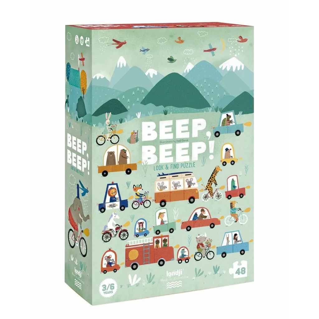 Londji Zoek & vind puzzel Beep! Beep! - 48 stukken - Best