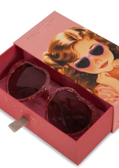 Konges Slojd Zonnebril Junior Heart - Cherry glitter - Online