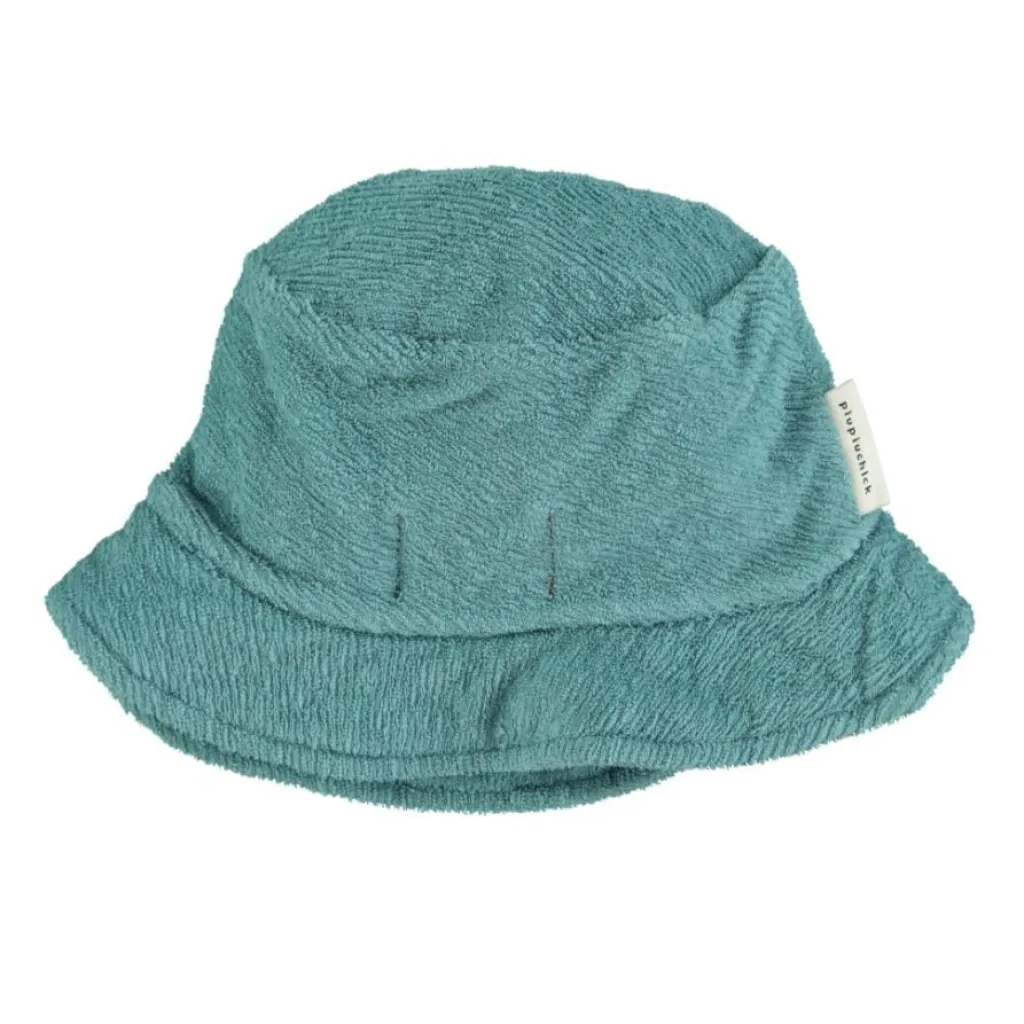 Piupiuchick Zonnehoedje - blauwgroen met appelprint - Best